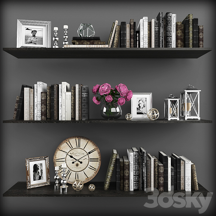 Decorative set 23(model:2017675__Vray)