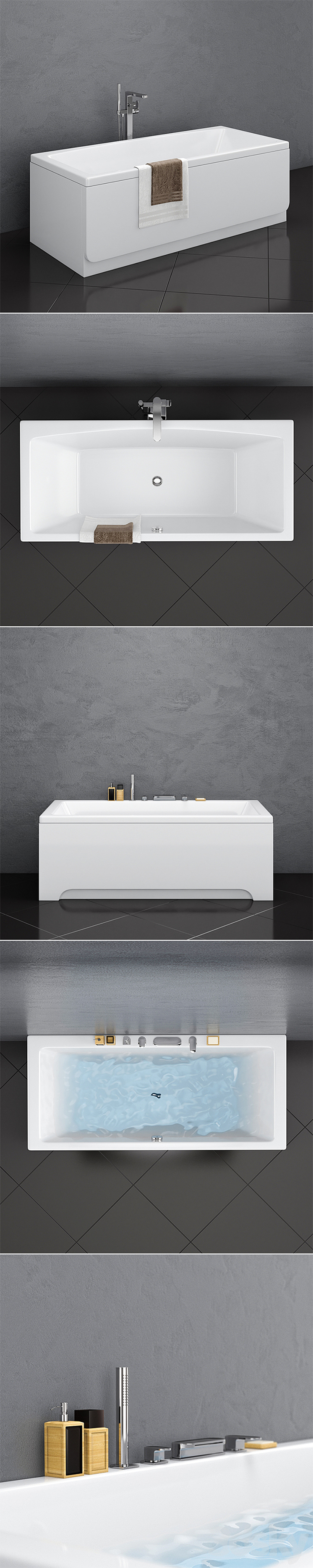 A set of baths Ravak set 13 (10 ° Chrome Formy 01 Formy 02) 3D Model