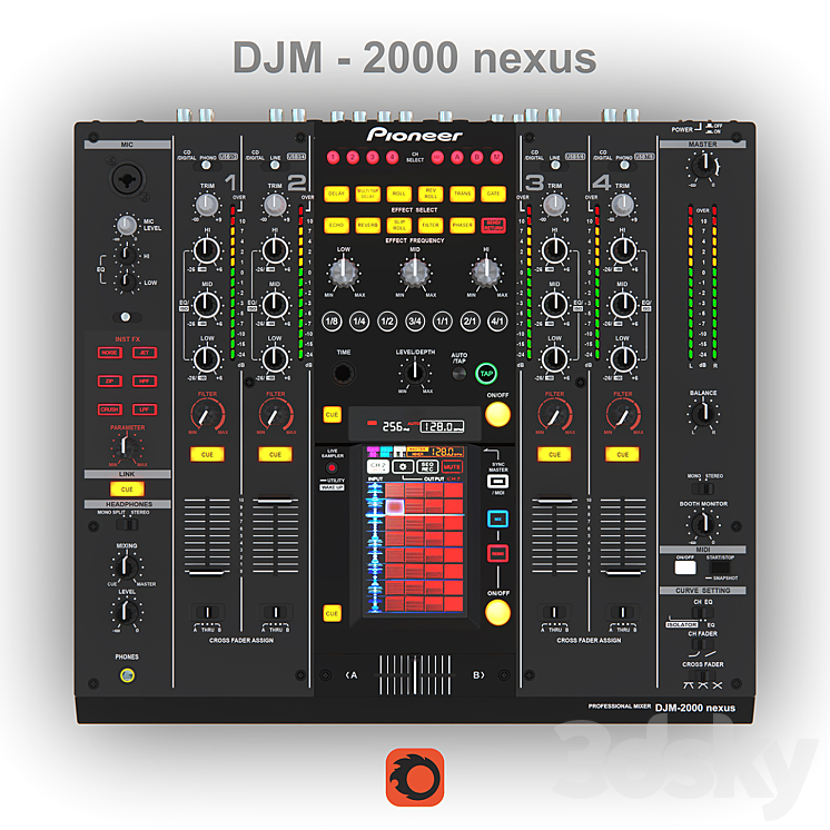 Pioneer DJM 2000 Nexus 3DS Max - thumbnail 1