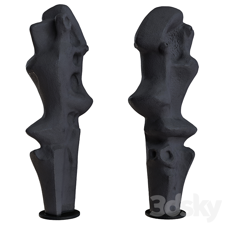 1970s Belgian Abstract Sculpture 3D Model