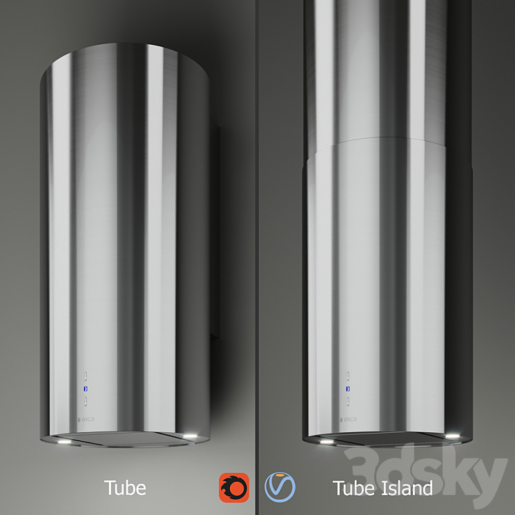 Elica – TUBE + TUBE ISLAND 3DS Max - thumbnail 1