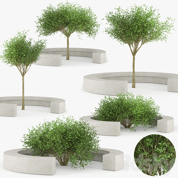 COMB BY VORA ARQUITECTURA Tree Bench 3DS Max - thumbnail 1