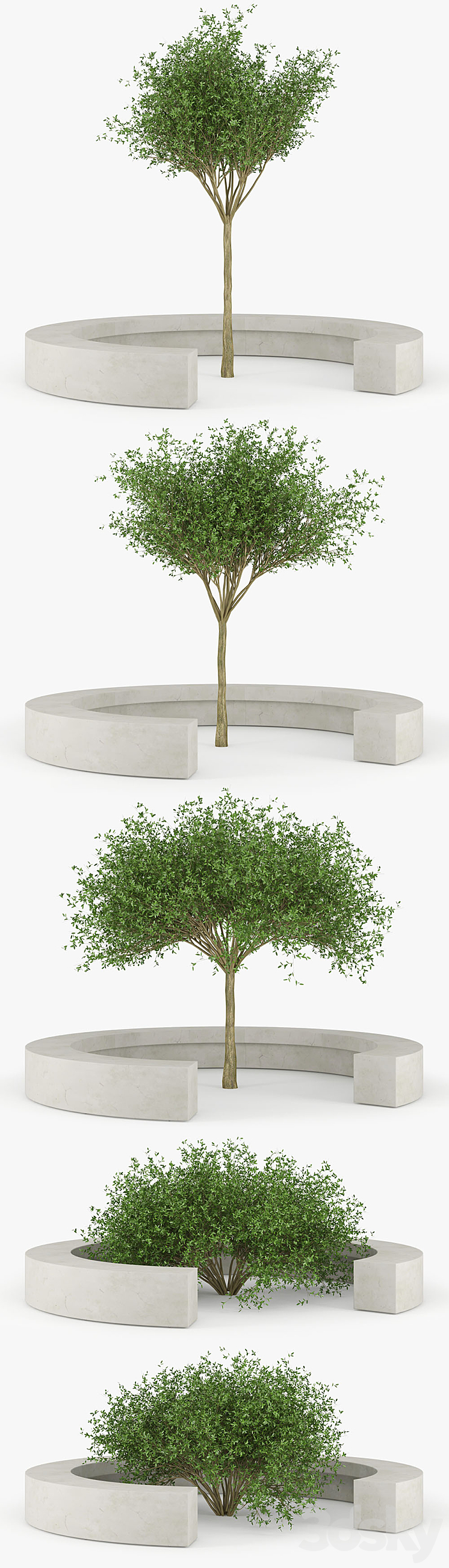 COMB BY VORA ARQUITECTURA Tree Bench 3DS Max - thumbnail 2