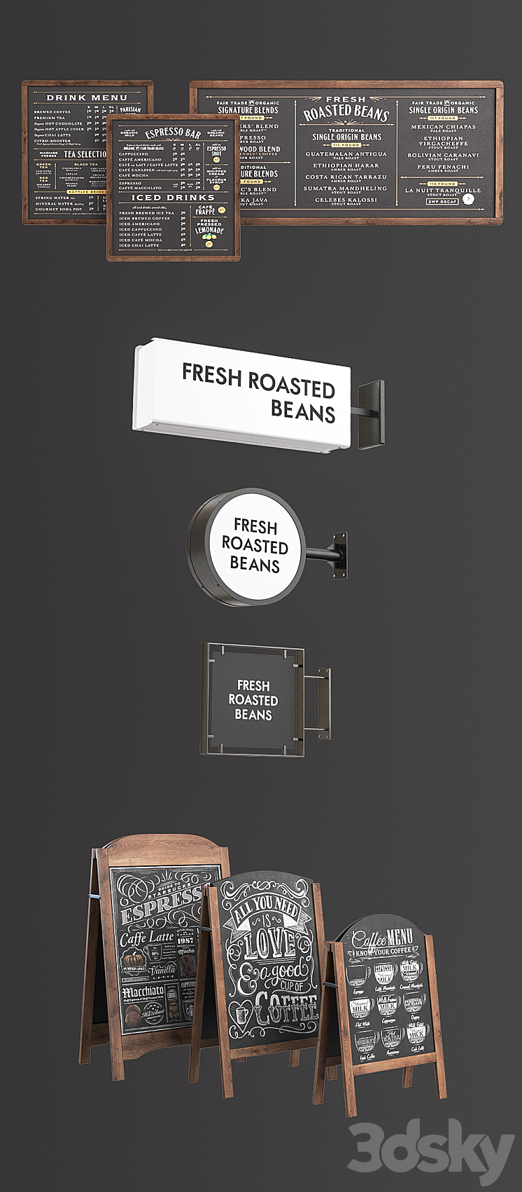 Advertising cafe 3D Model