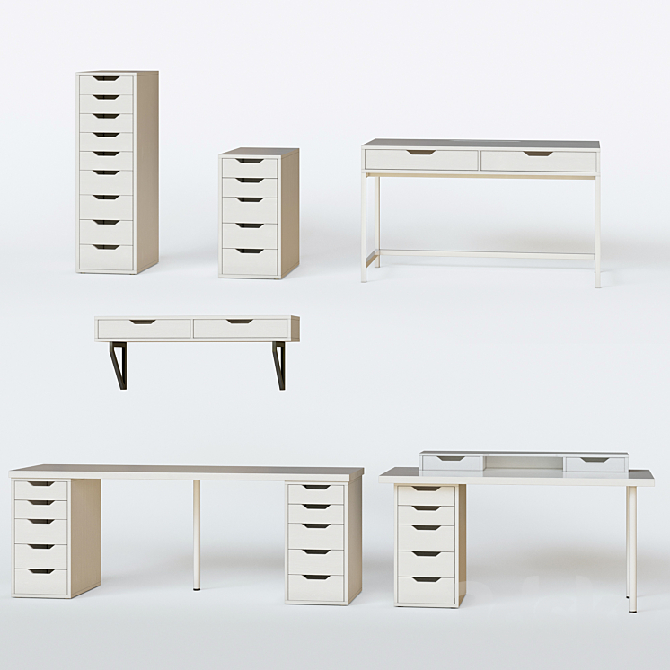 Ikea Alex set Table 3D model