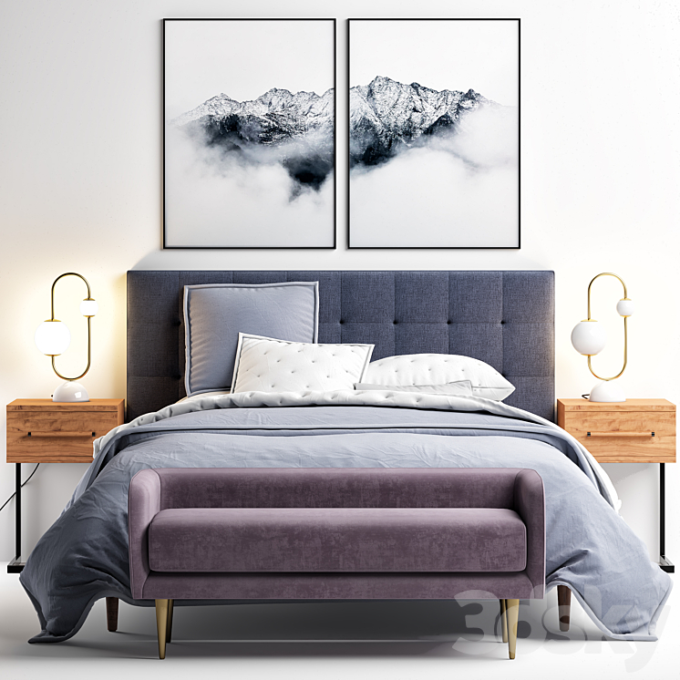 Grid tufted best sale bed