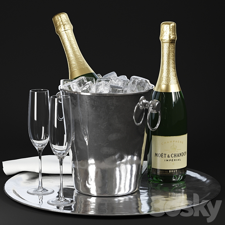 Champagne 3DS Max - thumbnail 1
