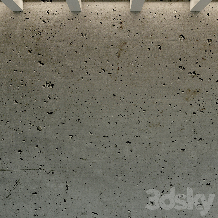 Concrete wall. Old concrete. 49 3D Model