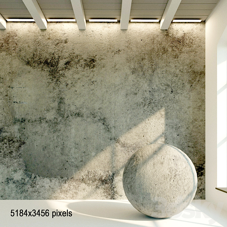 Concrete wall. Old concrete. 58 3DS Max - thumbnail 1