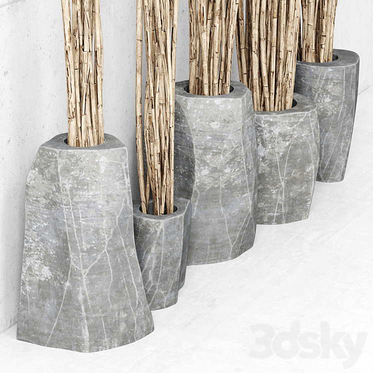 Branches in vases 3DS Max - thumbnail 2
