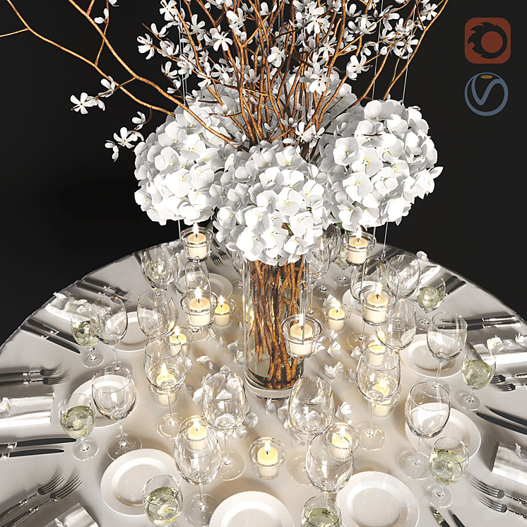 Decor for the festive table 3D Model