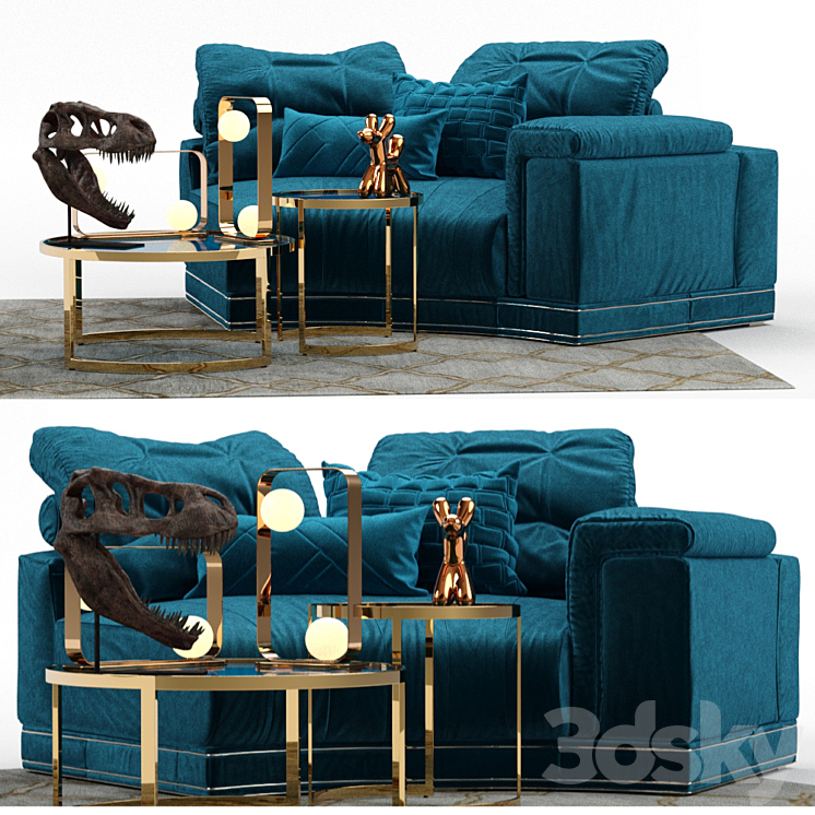 Andrew Sofa by Fendi (Section A) 3DS Max - thumbnail 1