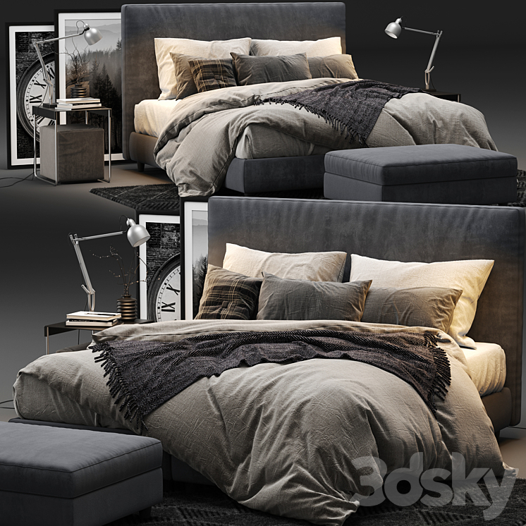 Ikea Dunvik Bed 3D Model