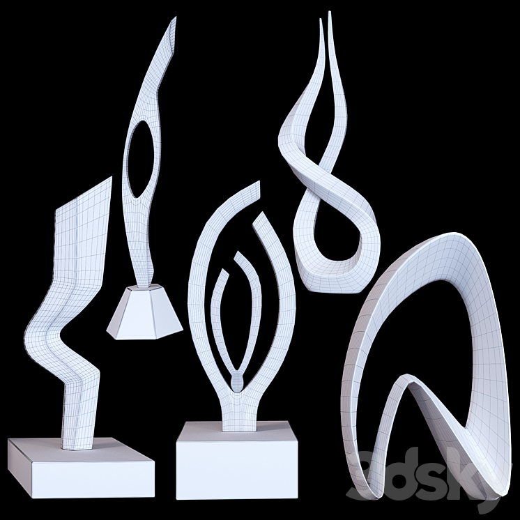 Sculptures set by Burlini and Kagan 3D Model