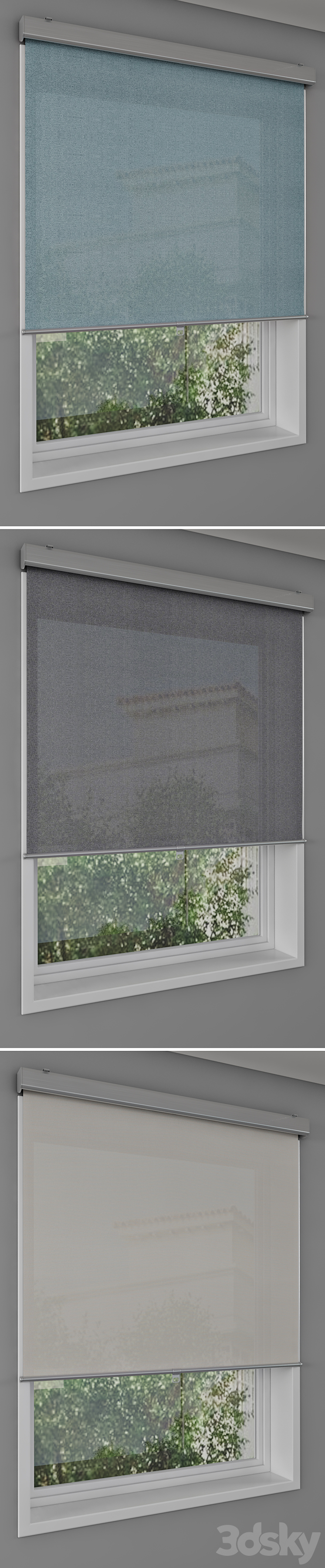 Roller blinds IKEA – TRETUR and window 3DS Max - thumbnail 2