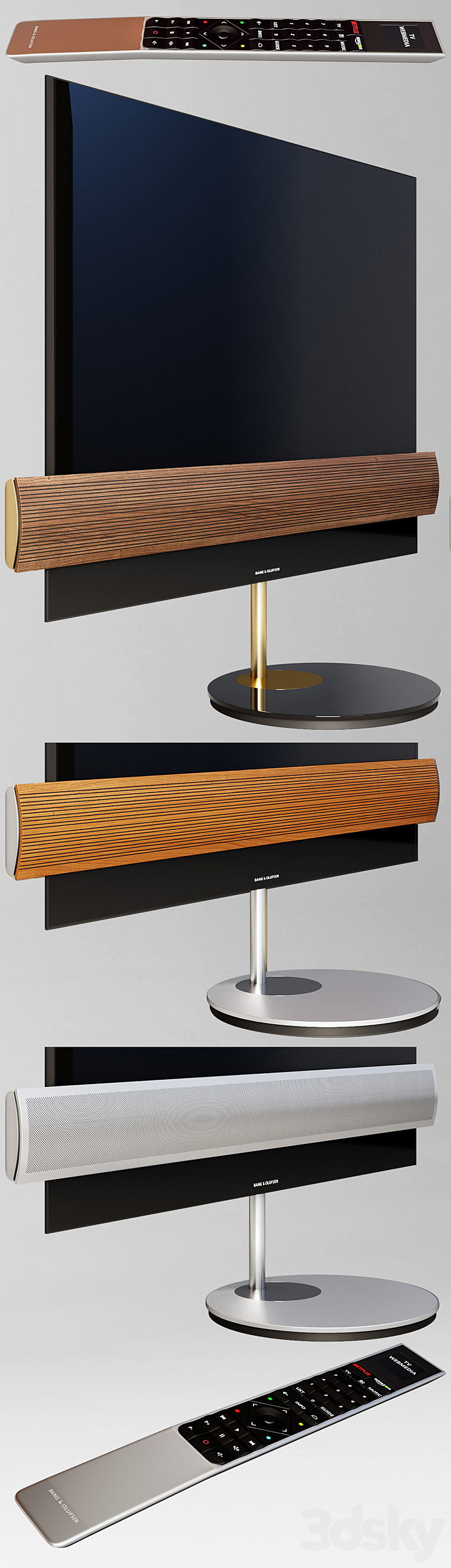 Bang & Olufsen BeoVision Eclipse and remote control 3D Model