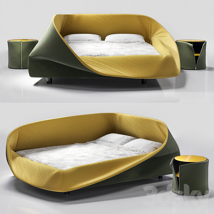 lago colletto bed 3DS Max - thumbnail 1