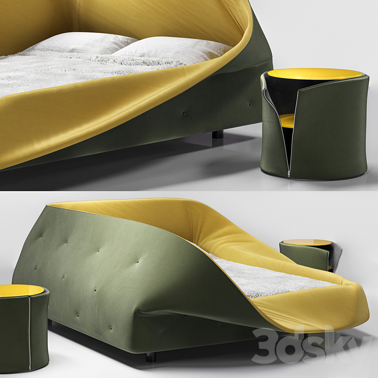 lago colletto bed 3DS Max - thumbnail 2