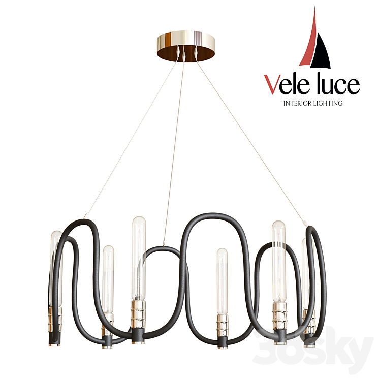 Suspended chandelier Vele Luce Camomilla VL1073L06 3DS Max - thumbnail 1