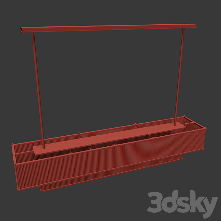 Marais Linear Chandelier 60 3D Model