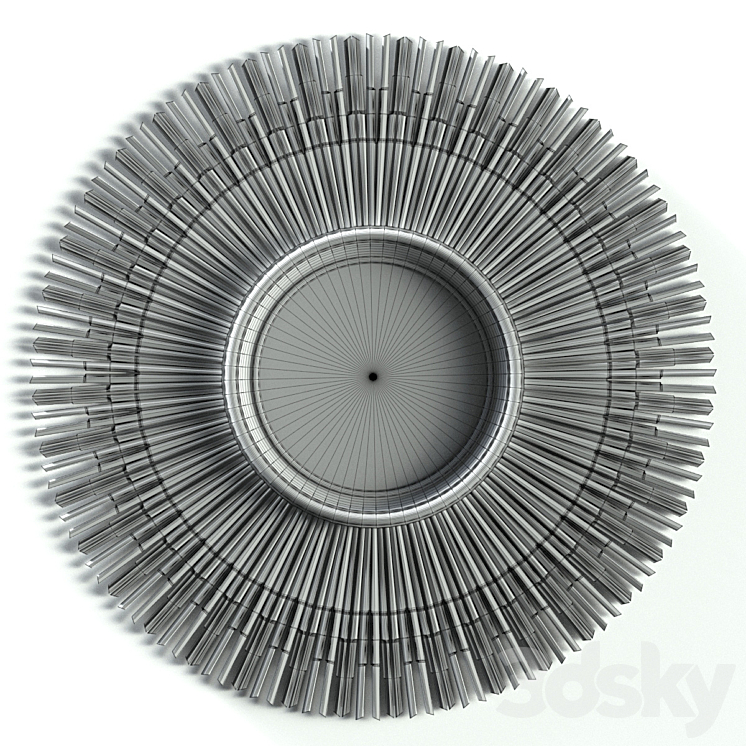 RH 17TH C. ROUND SUNBURST MIRROR 3D Model