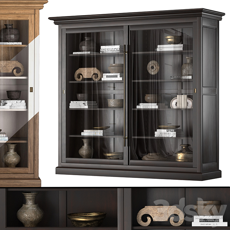 CABINET WITH SLIDING DOORS 61460863 BLK 3DS Max - thumbnail 1
