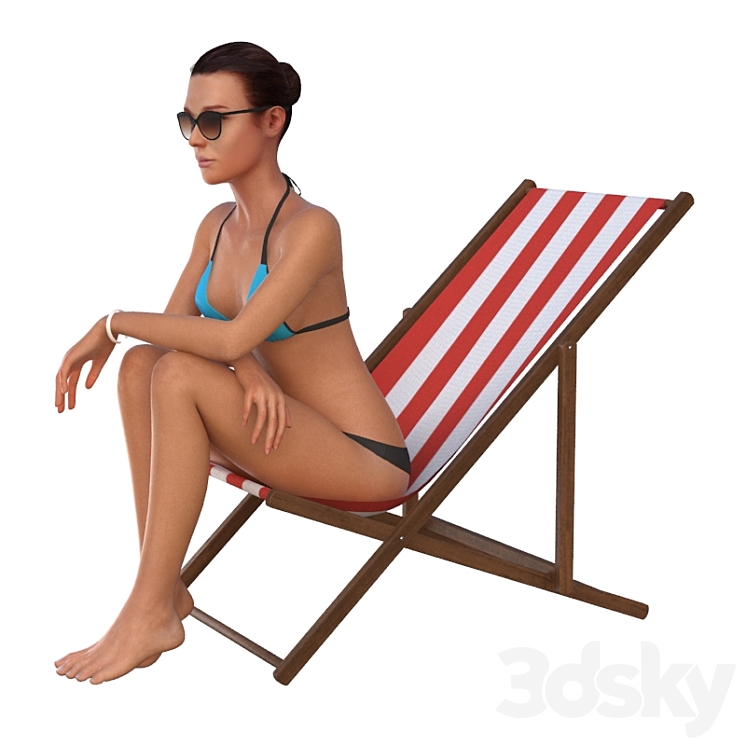 Beach chair 3d model free sales