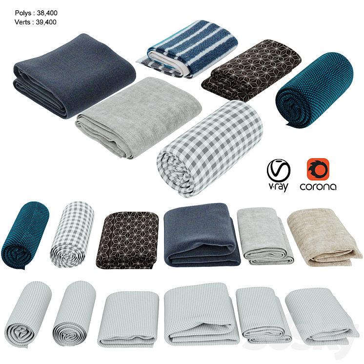 Blanket collection 05 3DS Max - thumbnail 1