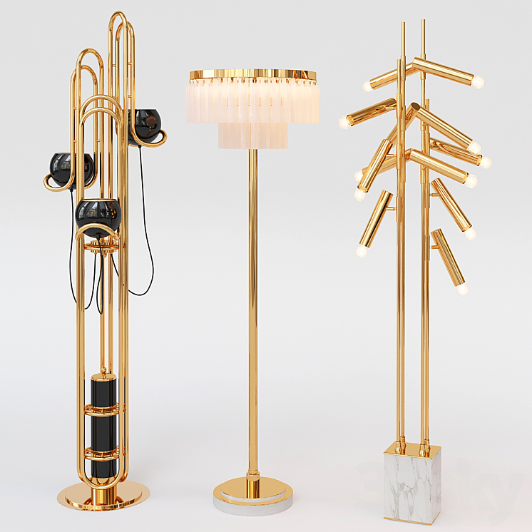 Collection of Floor Lamps 3DS Max - thumbnail 2