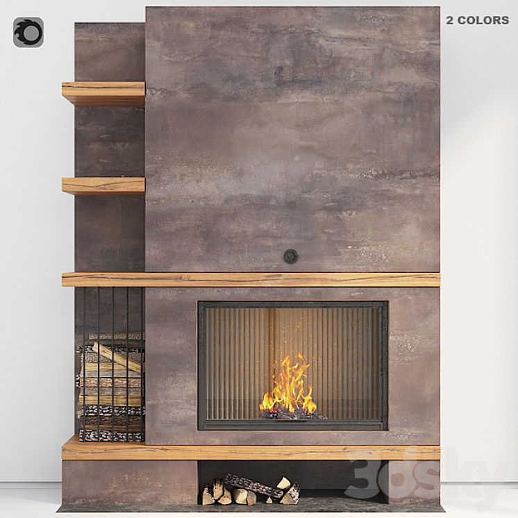 Fireplace \/ Firewood 3DS Max - thumbnail 1