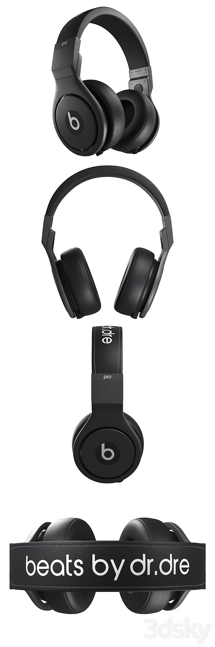 Beats Pro Over-Ear Wired Headphone 3D Model