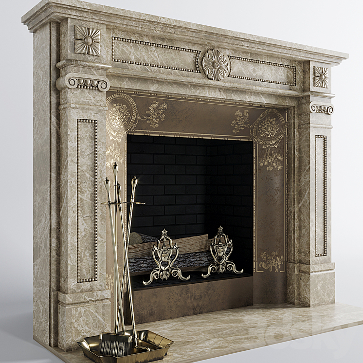 Classic fireplace 3D Model