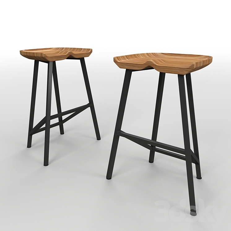 Bar stool Chair 3D model