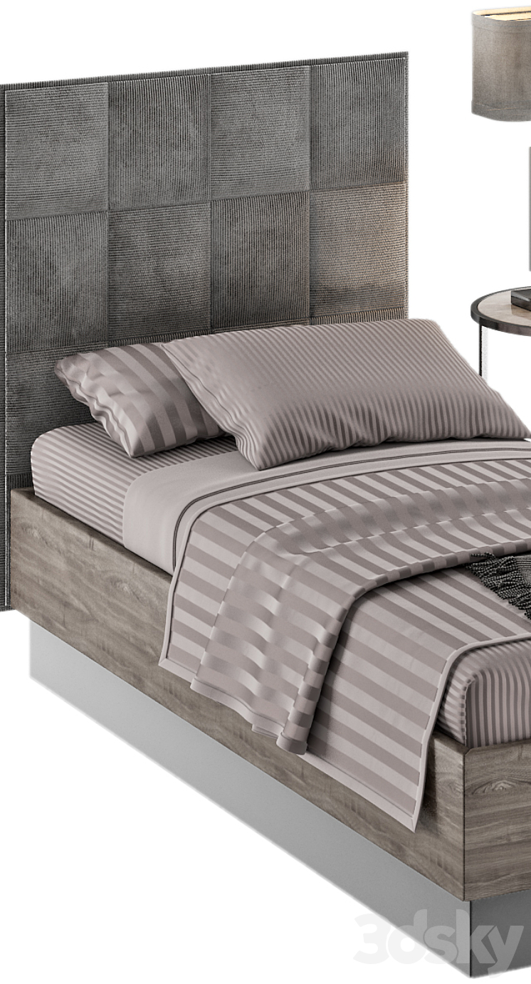 SINGLE BED 08 3DS Max - thumbnail 2