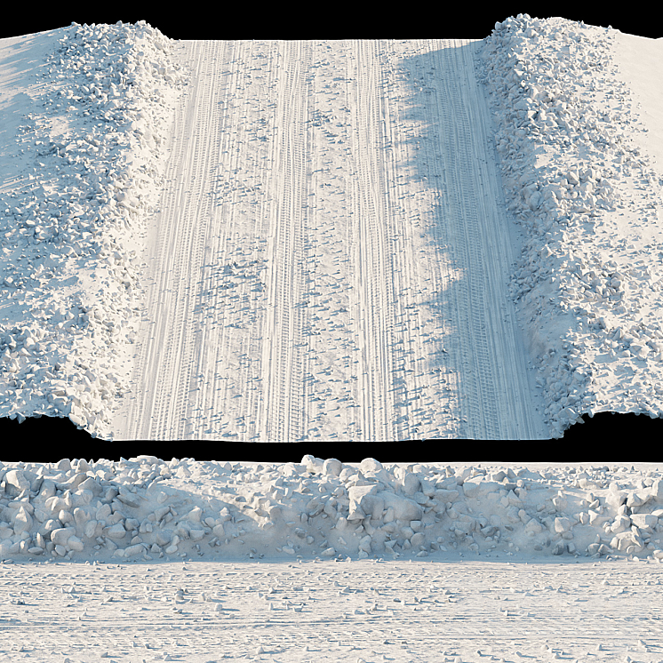Snowy road 3DS Max - thumbnail 1
