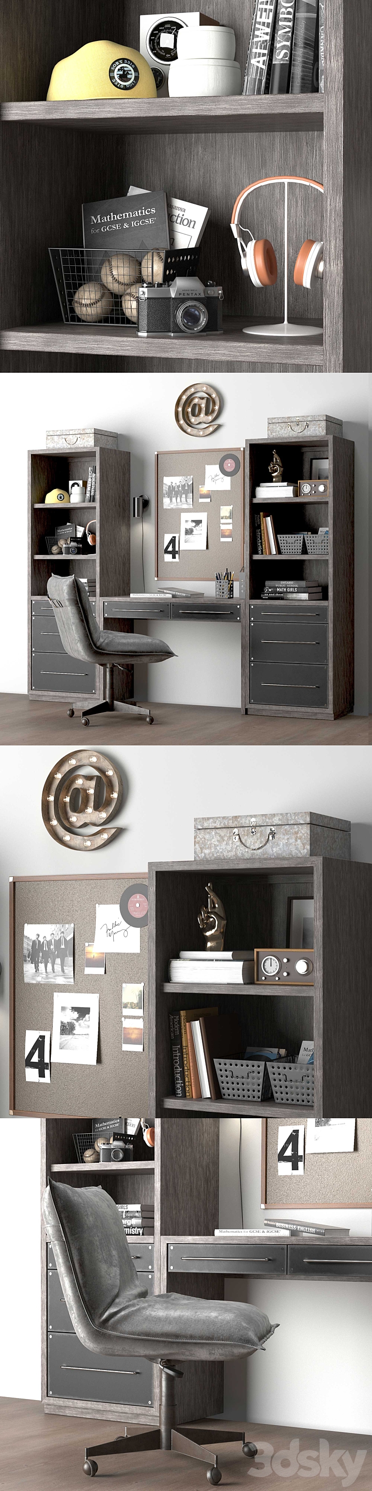 COLBIN STUDY WALL SET II 3D Model