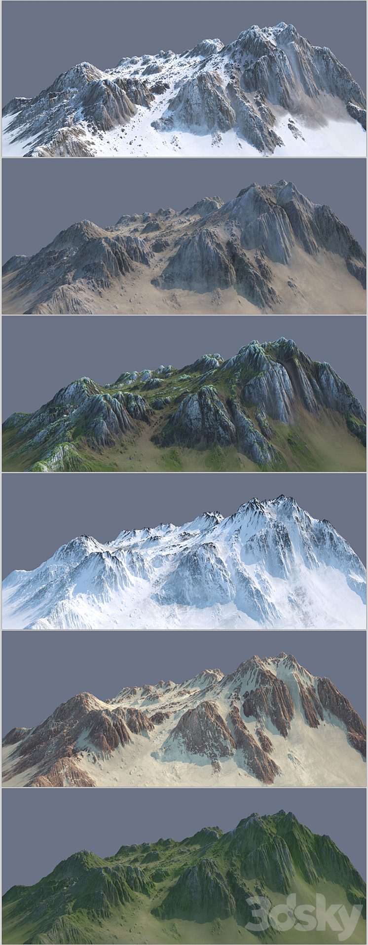 Hill (6 Textures) 3DS Max - thumbnail 2