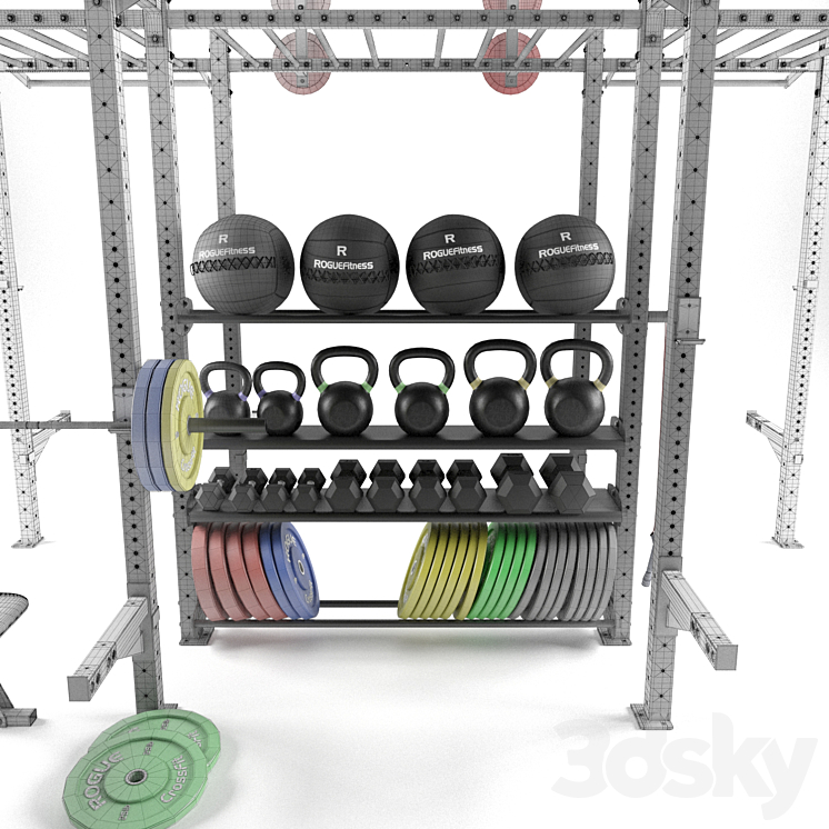 Functional frame for fitness 3D Model