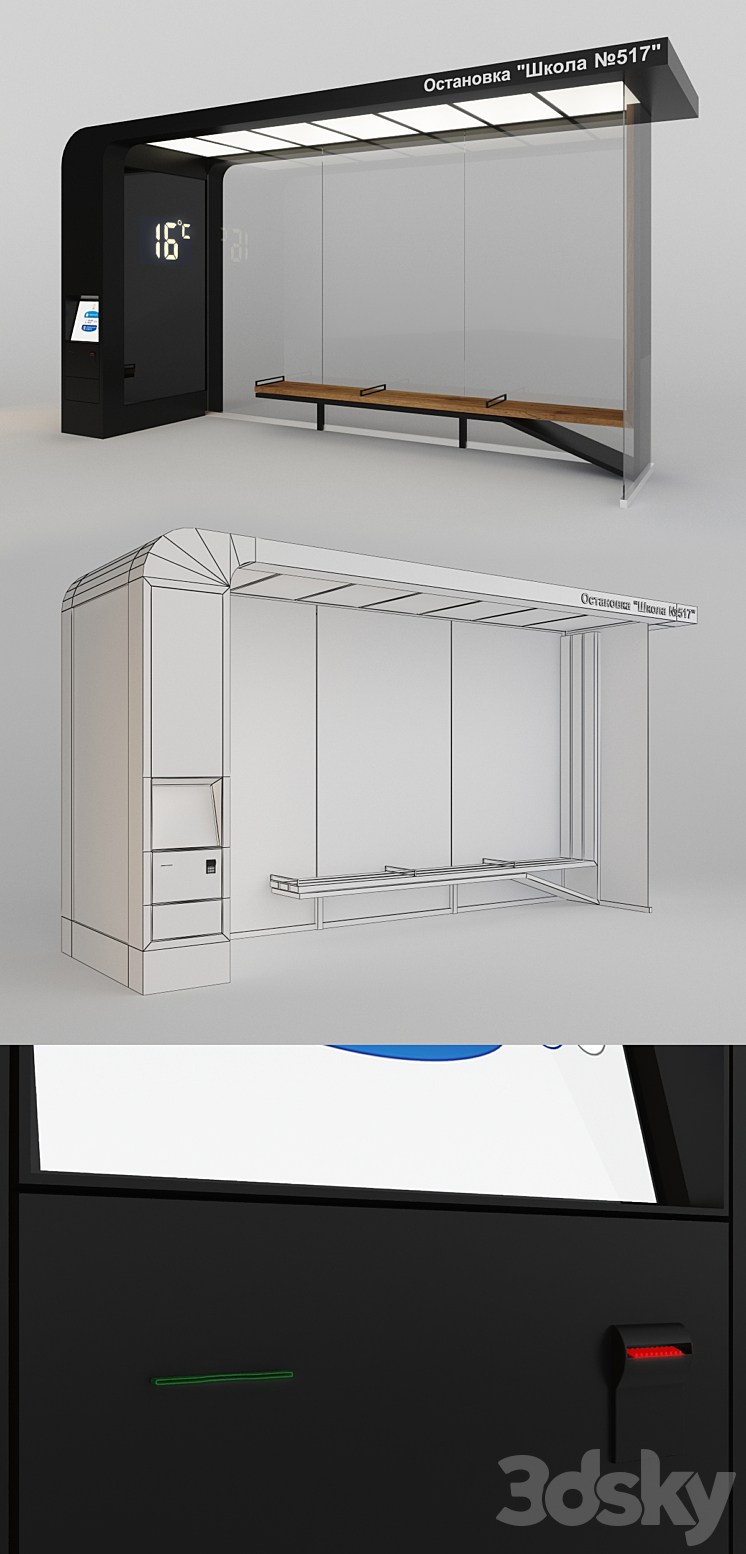 bus stop 3D Model