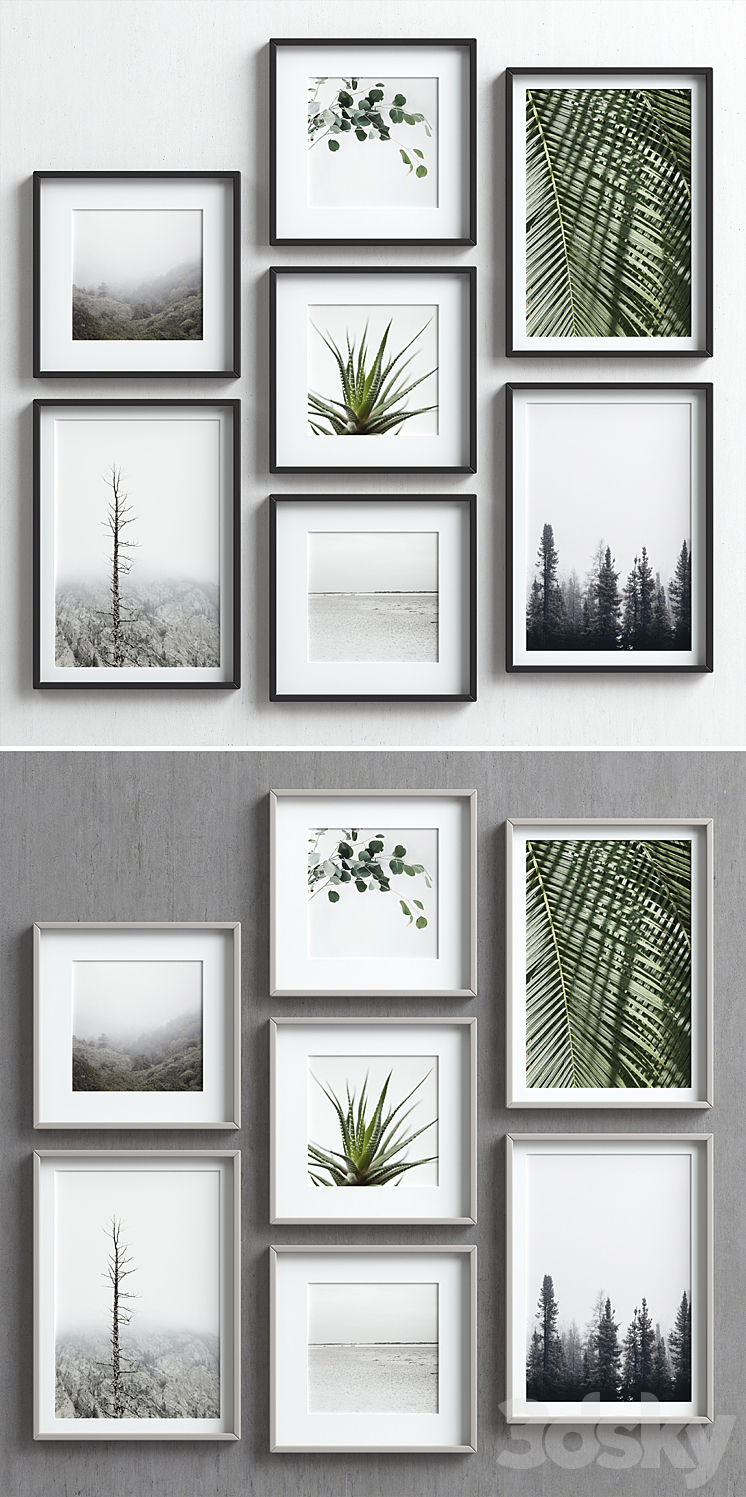 Picture Frames Set-48 3D Model