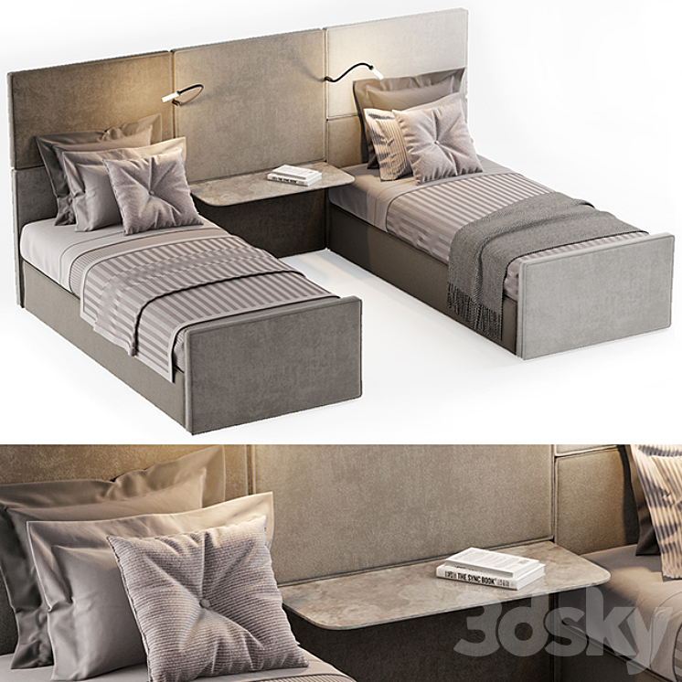 SINGLE BEDS 11 3DS Max - thumbnail 1