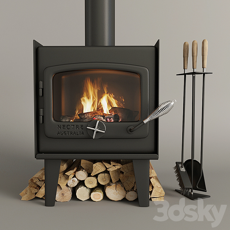 Fireplace nectre 3DS Max - thumbnail 1