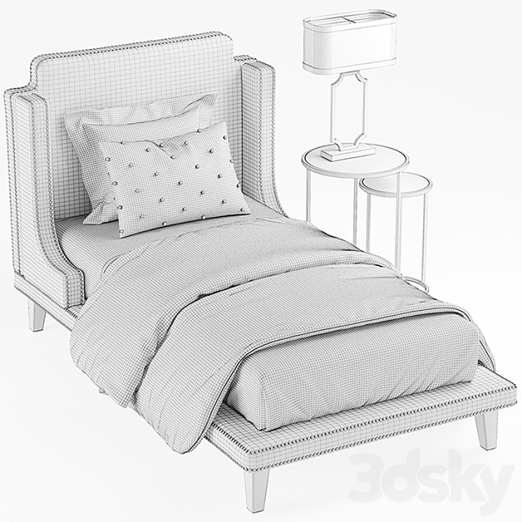 SINGLE BED 13 3DS Max - thumbnail 2