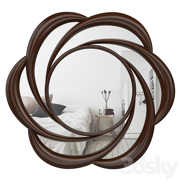 Swirl Frame Accent Mirror ANDO3232 3DS Max - thumbnail 1