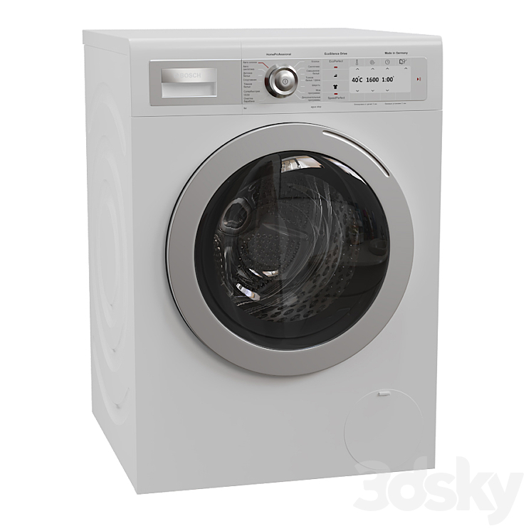 Bosch Washer WAY32742OE 3DS Max - thumbnail 1