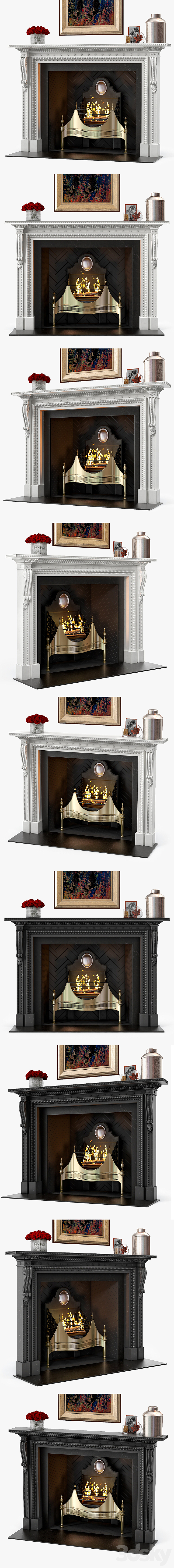 Chesneys The Locke Fireplace 3DS Max - thumbnail 2