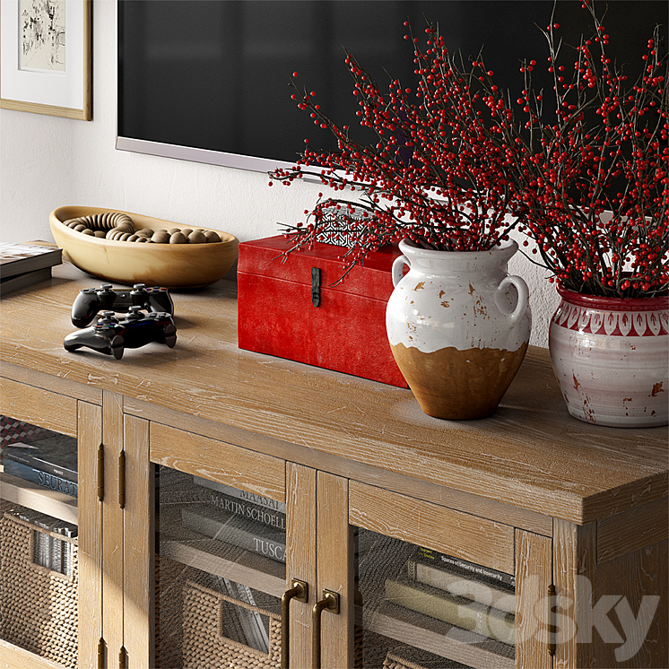 Pottery barn PARKER MEDIA CONSOLE 3DS Max - thumbnail 2