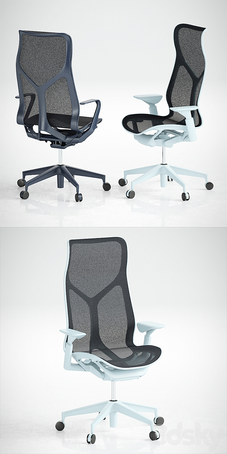 Cosm Chairs_High Back 3D Model