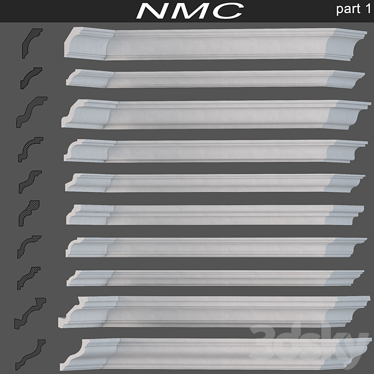 Cornices NMC (part 1) 3DS Max - thumbnail 1