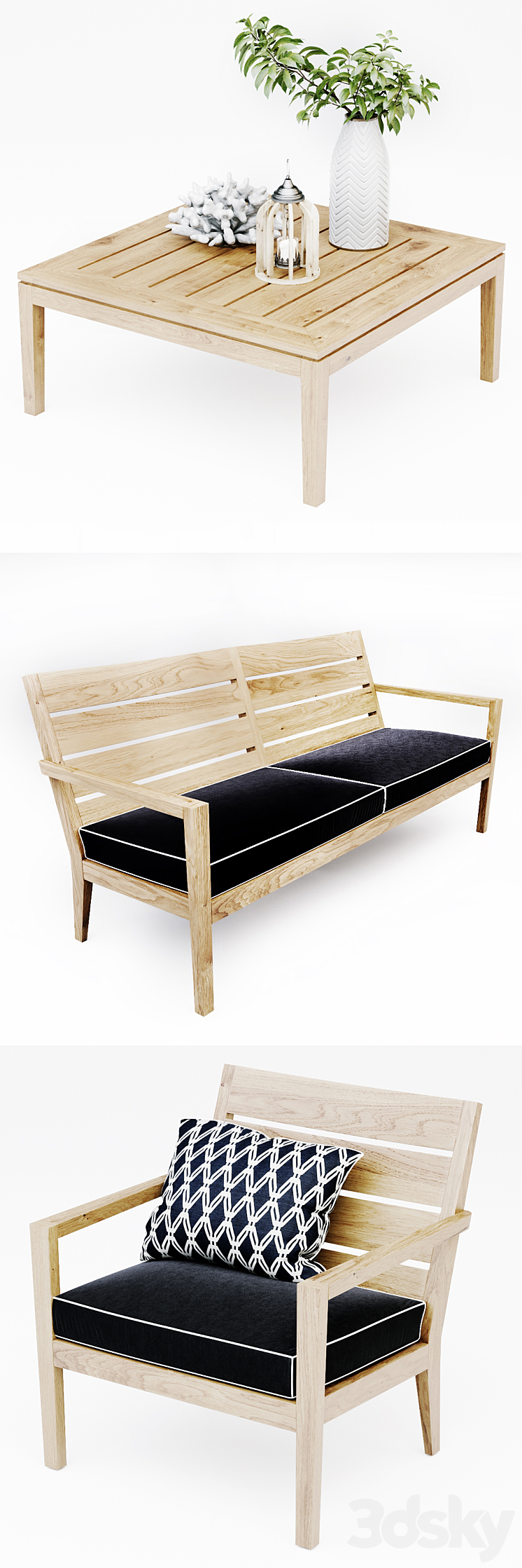 Regatta Natural Lounge Collection 1 3D Model